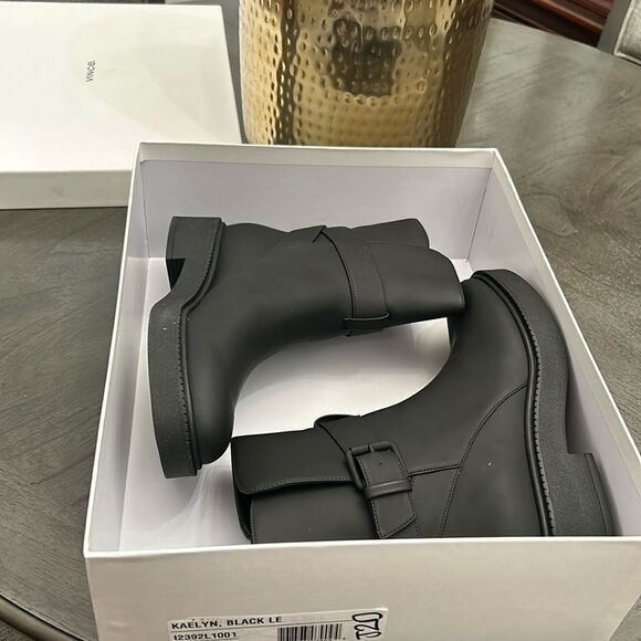 VINCE Kaelyn Water-resistant Leather Buckle Boots - Picture 2 of 8